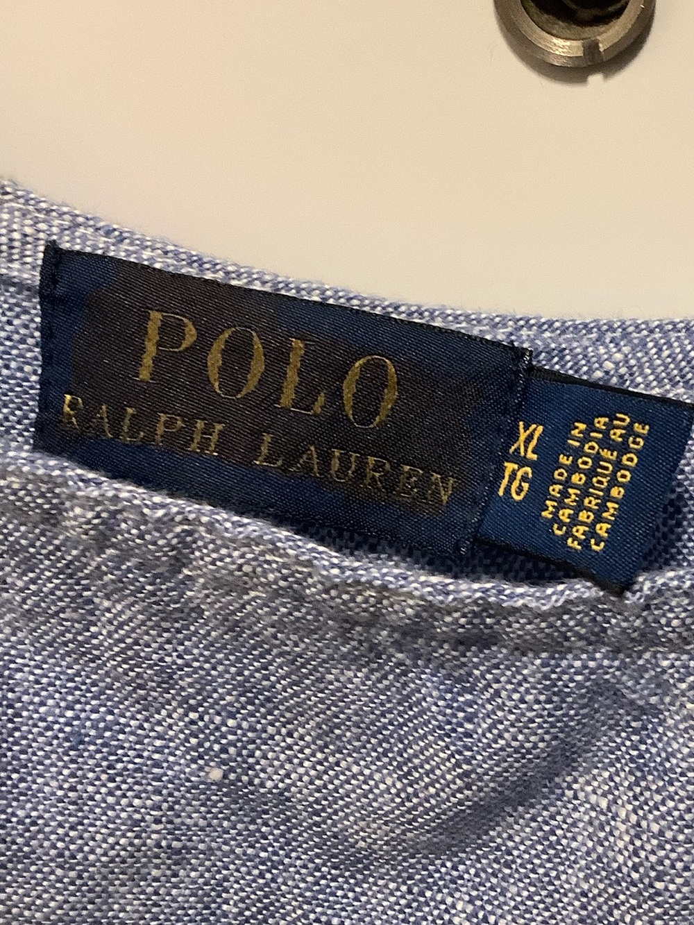 Polo Ralph Lauren| XL Blue Linen Sleeveless Midi Dress Ruffle Hem Coastal - Picture 2 of 6